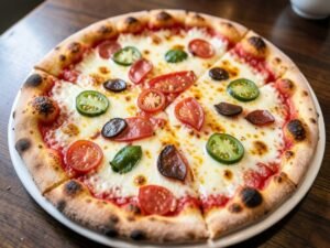 Salchipapa pizza
